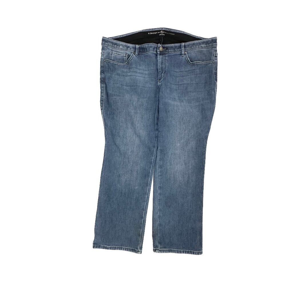 Lincoln Outfitters Straight Felt Lined Women's size 22W Dark Blue Denim jeans‎